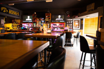 Interior, seating area, tables