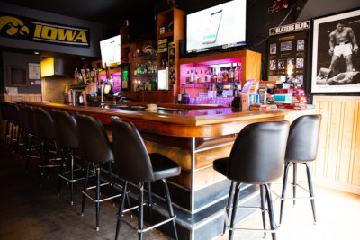 Interior, bar corner seating area